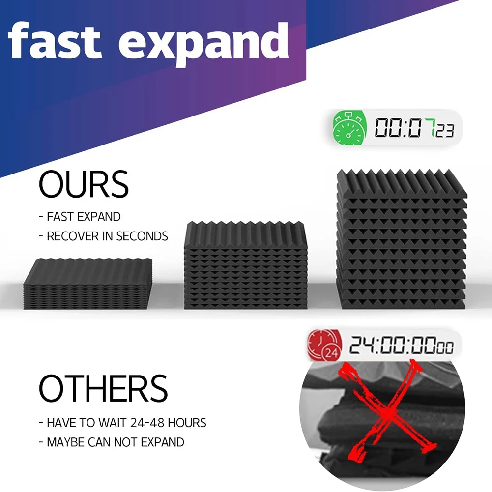 12 Pack Self-Adhesive Acoustic Panels Sound Proof Foam Panels High Density Soundproofing Wall Panels for Home