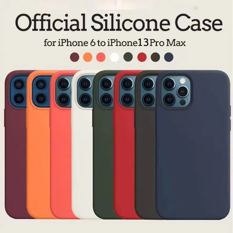 Premium Liquid Silicone Phone Case with Protective Box Cover