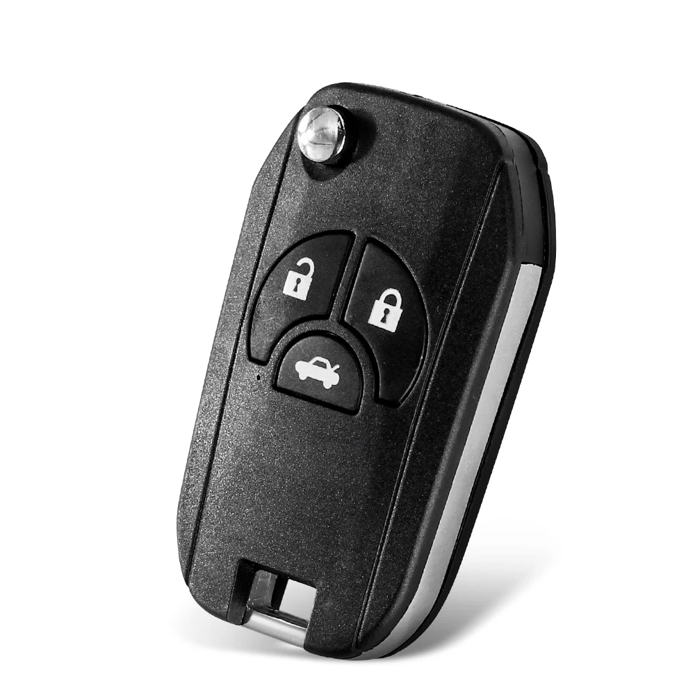 KEYYOU 수정 버전 닛산 Sylphy Cube Juke Rogue Micra Qashqai Altima Maxima Sentra Versa 용 접이식 자동차 키 케이스