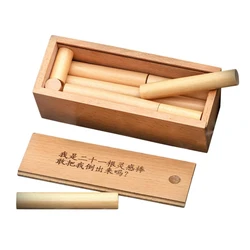 Challenging Wooden Brain Teaser Puzzle Box - Unique Gift (21 LingGanBang)