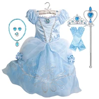 Summer Princess Costume Party Fancy Flower Vestido New 2025 Christmas Birthday Carnival Dress Up Rapunzal Belle Disguise Frock 3