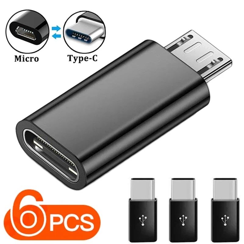 Переходник с USB Type C на Micro USB для Android, адаптер для телефона, планшета, преобразователь с Micro USB «папа» на Type C «мама» для Xiaomi, Huawei