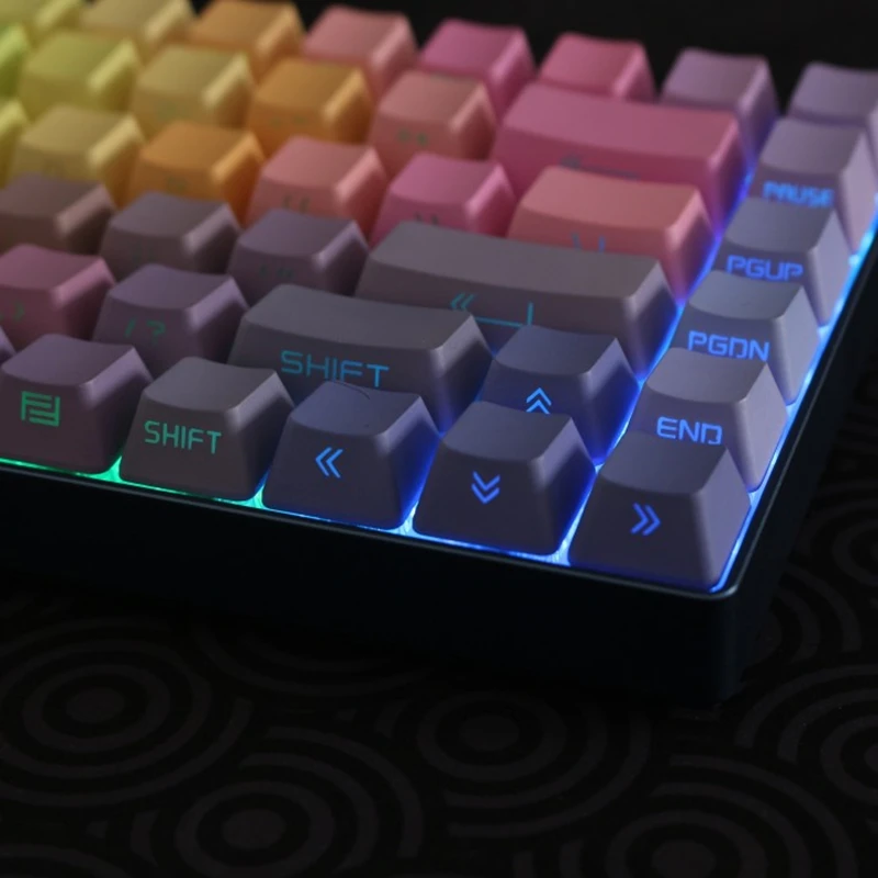Gmk Aurora Keycaps Pbt Dye Subbed Side Backlit Key Caps Perfil Oem Keycap Gradiente Colorido para Teclado mx Switch Conjunto - Imagem 5