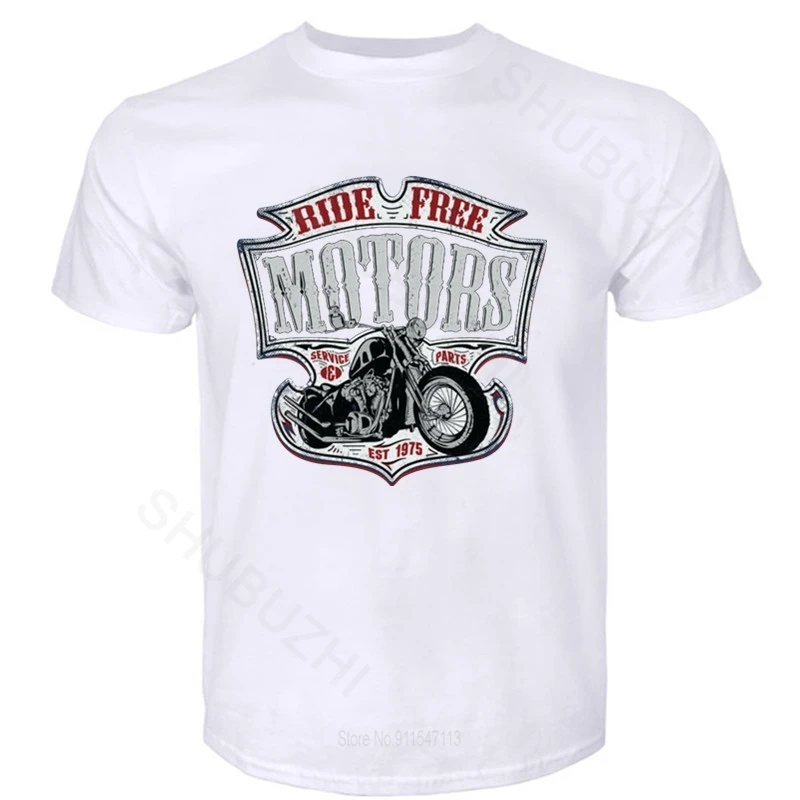 men O-Neck Teenage T-Shirt Motard Moto Motorcycle Chopper Bobber