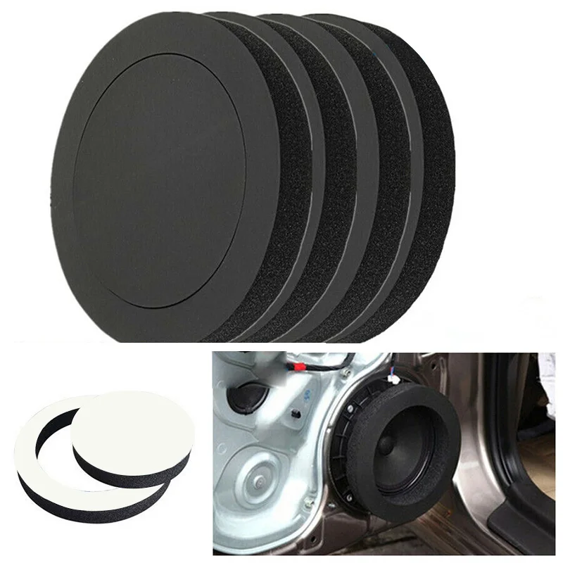 4/5/6.5 Inch Car Speaker Ring Bass Door Trim Sound Insulation Cotton Audio Self Adhesive Ring