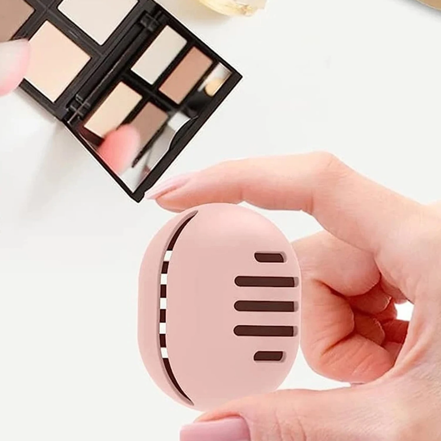 

Держатель спонжа для макияжа экологичный силиконовый блендер для макияжа с несколькими отверстиями, портативный дорожный футляр для косметических кистей