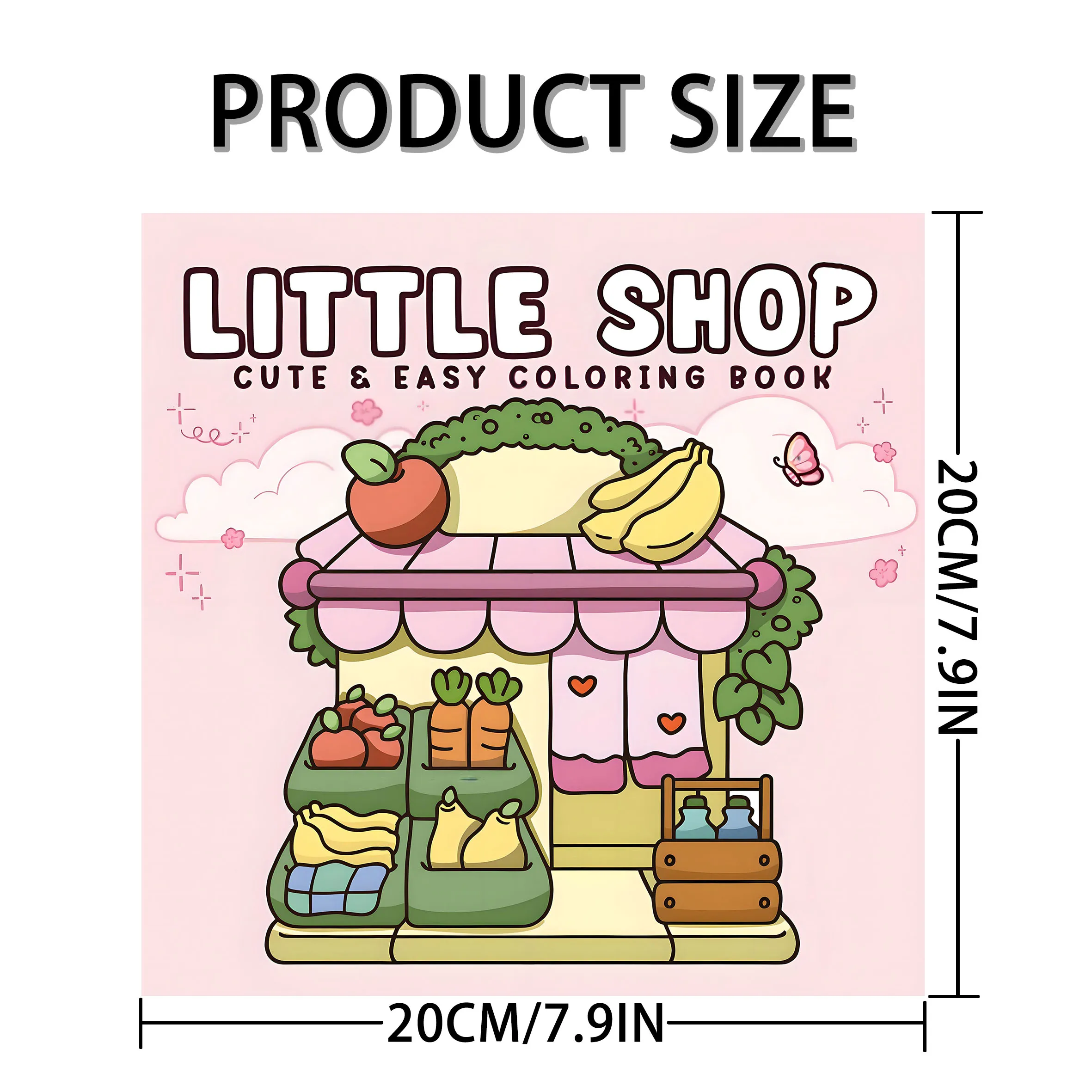Picture Book Coloring Book - Cute Little Shops, Easy Coloring Doodles, 24 Pages of Fun and Creativity 2