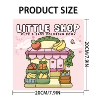 Picture Book Coloring Book - Cute Little Shops, Easy Coloring Doodles, 24 Pages of Fun and Creativity 2