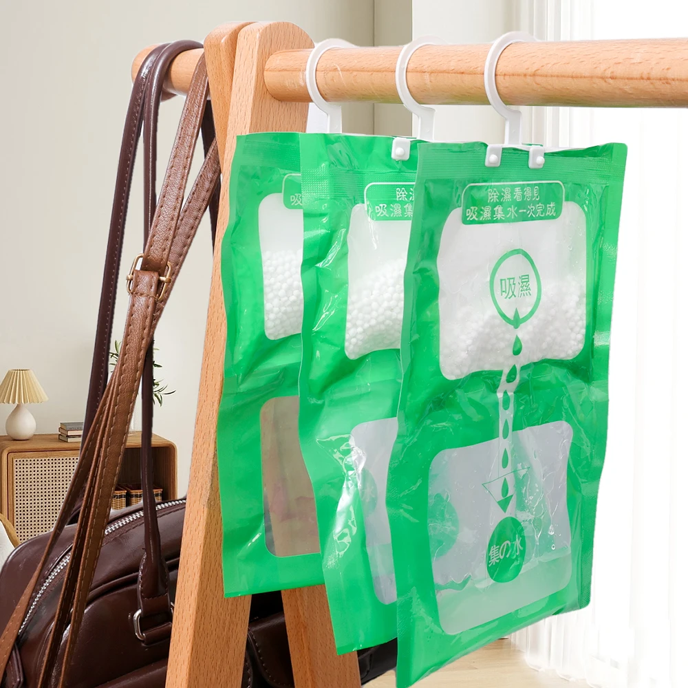 Description Picture 5 of item6/3/1Pcs Moisture Absorber Hanging Bag Home Bedroom Wardrobe Anti Damp Mildew Drying Bag Home Closet Dehumidifier Humidity Packs