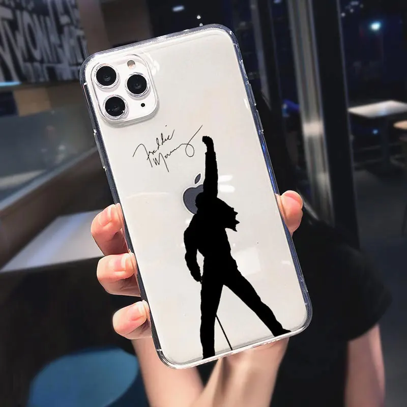 Freddie Mercury Fashion Band Clear Soft TPU Phone Case