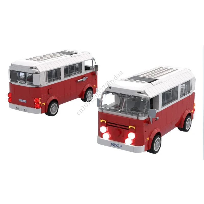 

458 шт., Детский конструктор MOC Speed Champion T2 Microbus