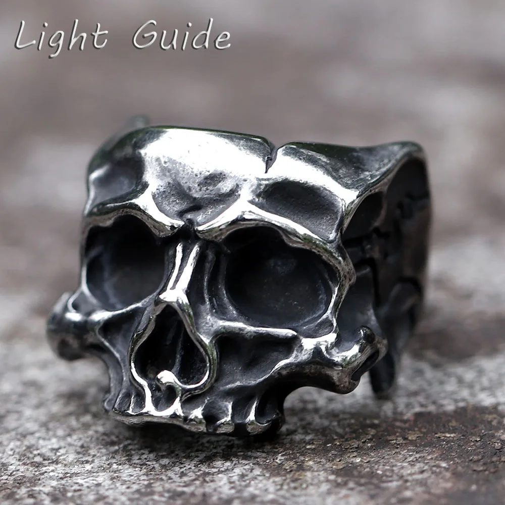 Anillo De Acero Inoxidable 316L Para Hombres 2022 Diseño Único De Calavera Joyería Punk Regalo
