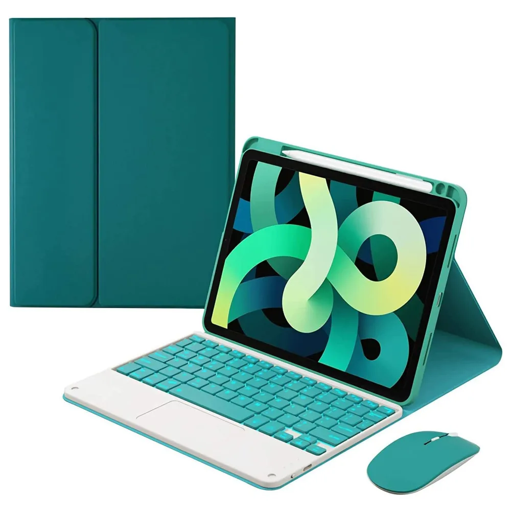 Mágico Teclado para Xiaomi Almofada Almofada Pro Bluetooth Teclado Capa com Led Retroiluminado sem Fio Árabe Russo Espanhol Teclado Case