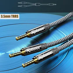 Dual 3.5mm Audio Splitter Cable - TRS Male to Male Stereo Connector - 3m (3.5 to 2X3.5 TRRS)