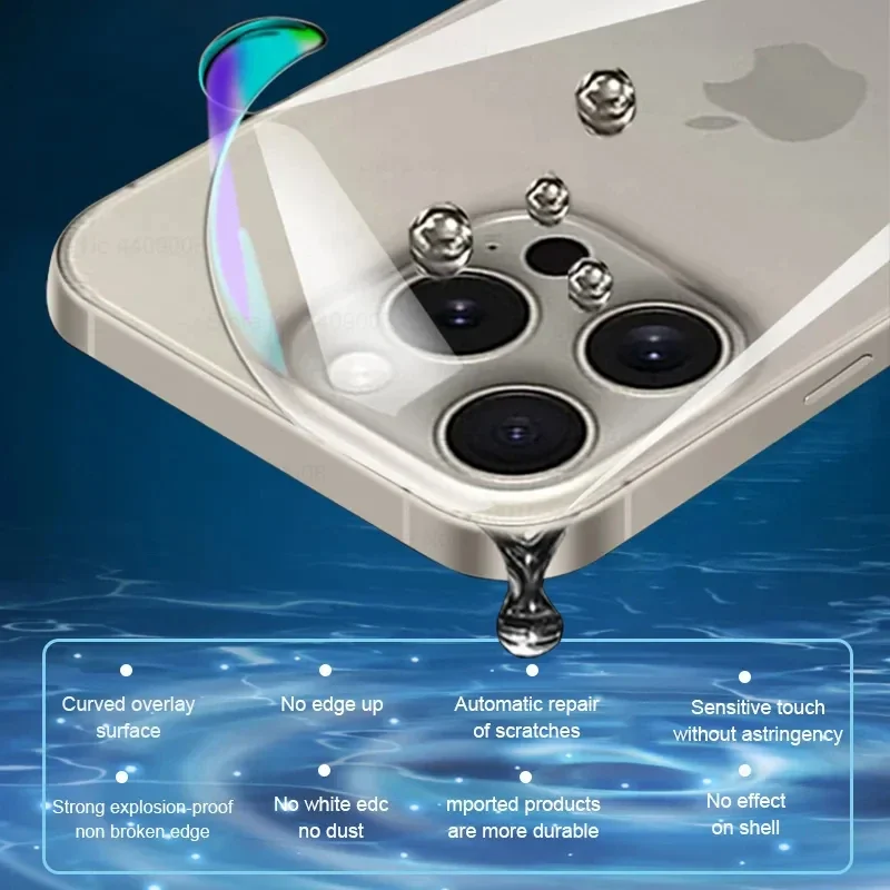 10-1PCS Back Hydrogel Film For Apple iPhone 17 Pro Max 16 15 14 13 12 11 Plus Air Clear Soft Screen Protection Phone Accessories 4