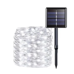 Solar-Powered LED Fairy String Lights - Outdoor Garden & Patio Decoration - 6M 50LED (1pack White)