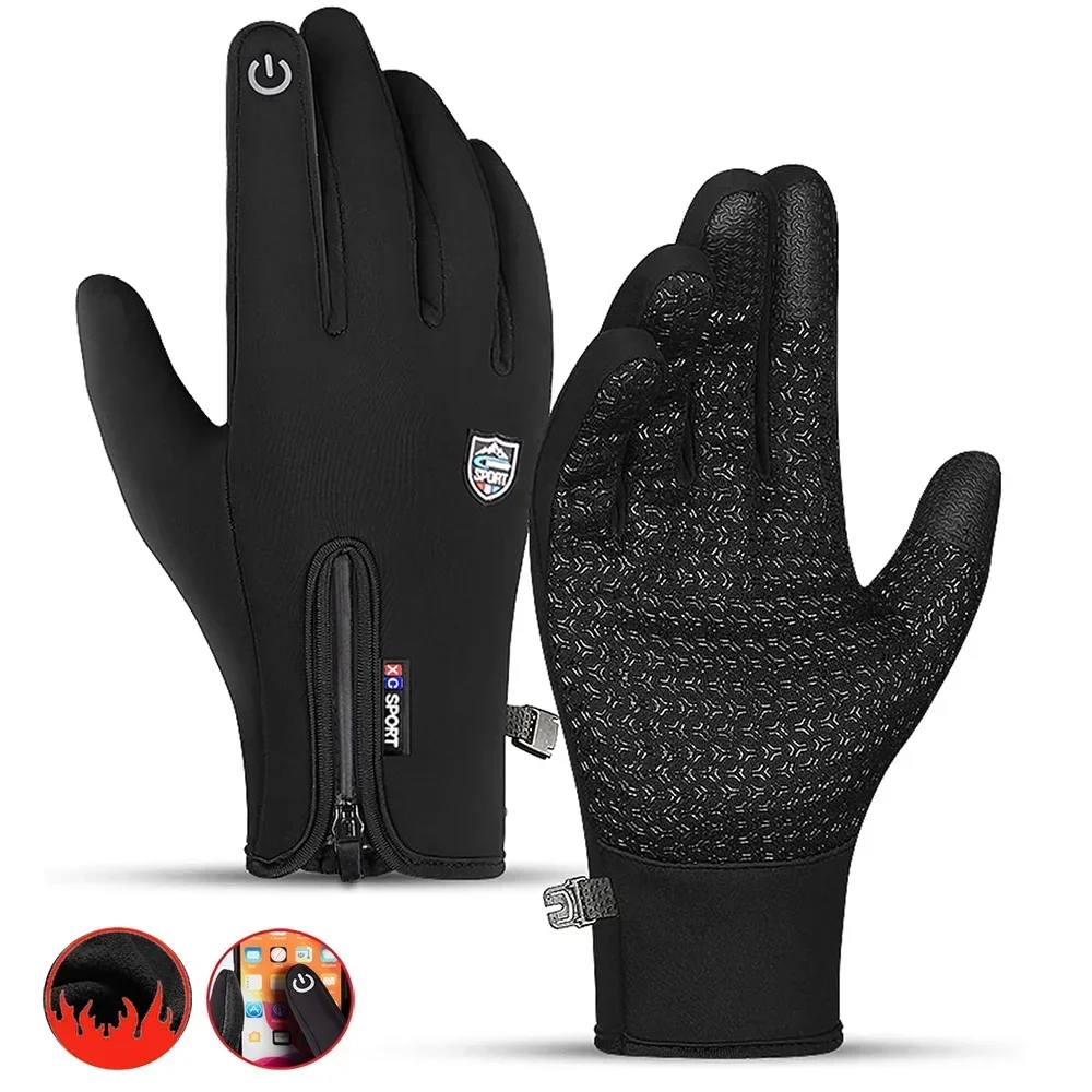 Winter Thermal  Gloves for Men Women,Waterproof Windproof Non-Slip Touch Screen Gloves for Outdoor Running, Cycling, Driving