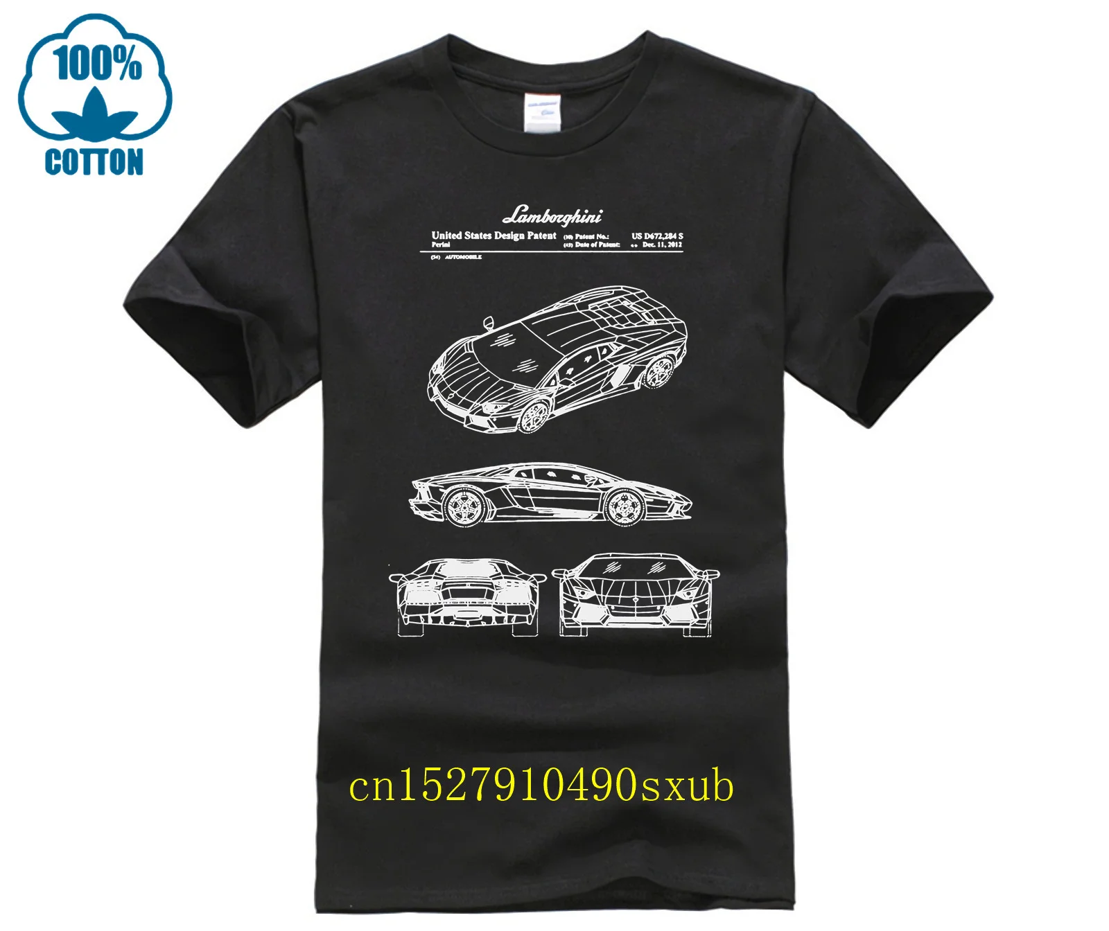 Maglietta Bianca Verniciata Lamborghini Aventador