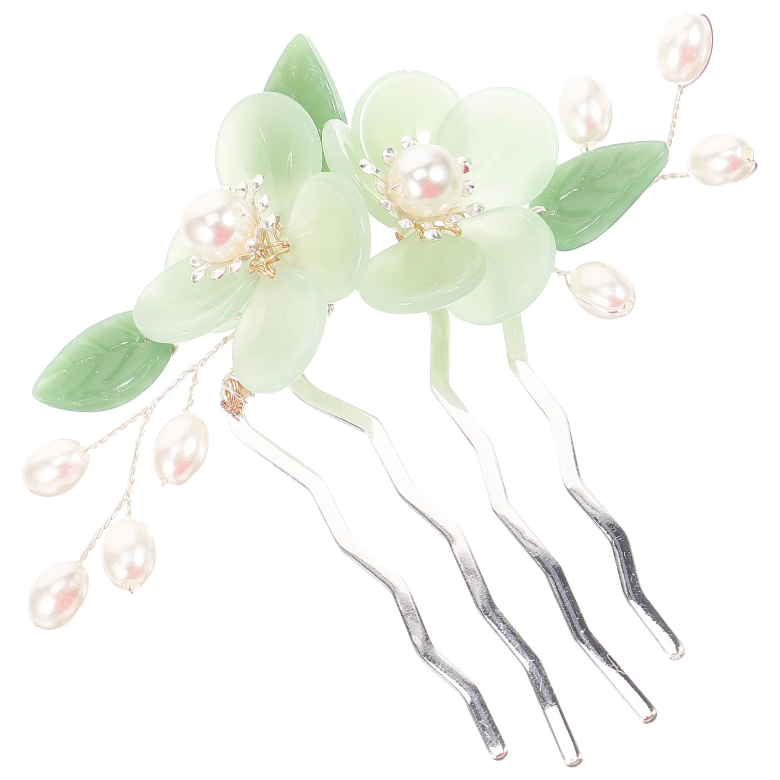 

Chinese Hair Stick Flower Jade Hairpin Decorative Chignon Hair Pin Antique Hair Fork Hanfu Hair Chopstick Hair Accessories