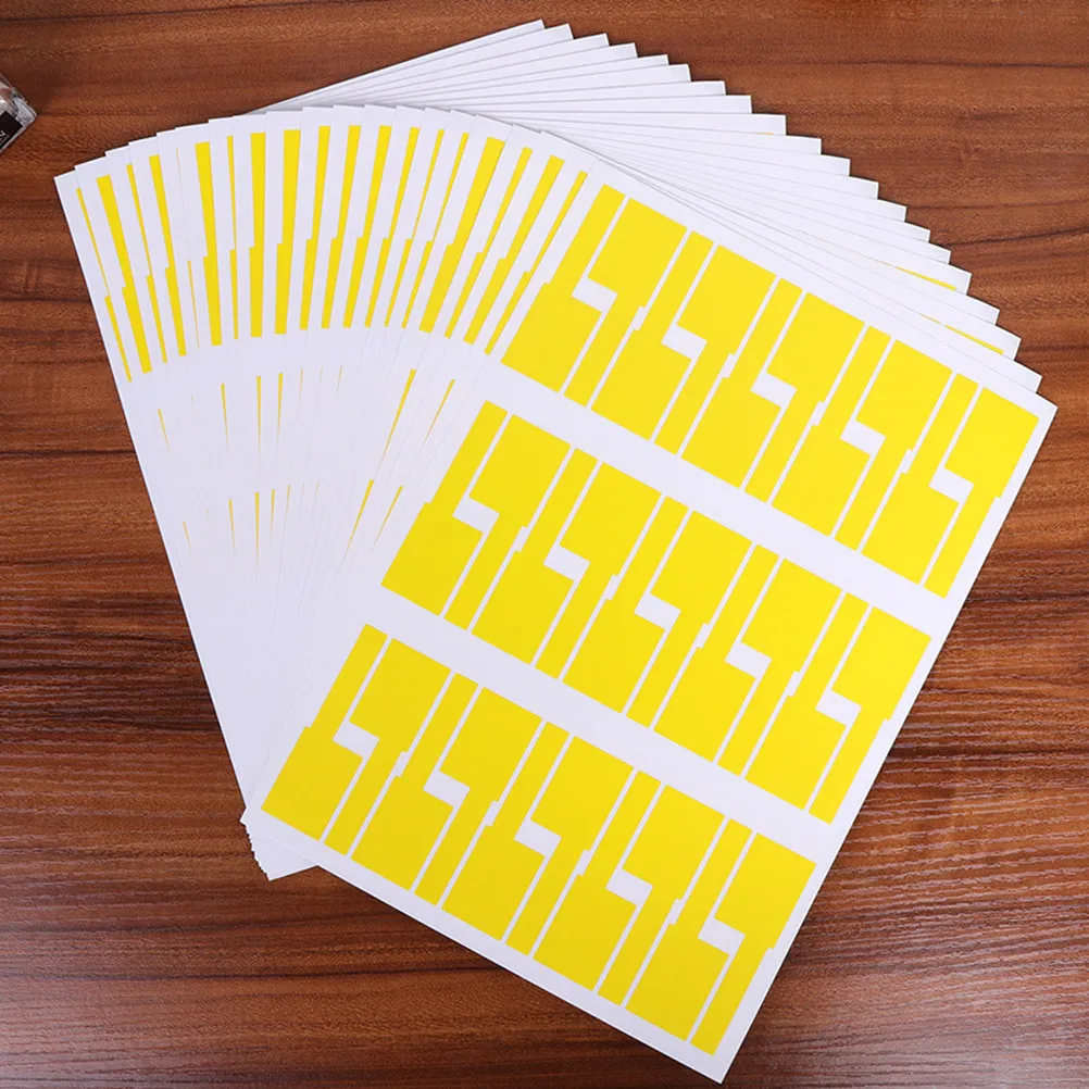 10Pcs 오래 지속되는 네트워크 케이블 라벨 태그 학교 배선용 다색 자체 접착 방수 라벨