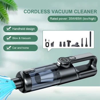 17000PA Car Vacuum Cleaner with LED Light High Power Mini Vacuum Cleaner Portable Cordless Compressed Air Duster for Car Home 1