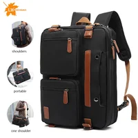 Customized men's backpack nylon waterproof work backpack 15.6/17.3-inch laptop bag printed logo company pattern 1