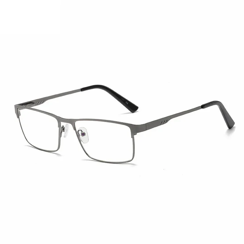 Men Square Metal Large Frame Myopia Glasses Spring Leg Elderly Near Sight Eyewear Blue Light Blocking Eye Protection Eyeglasses 4