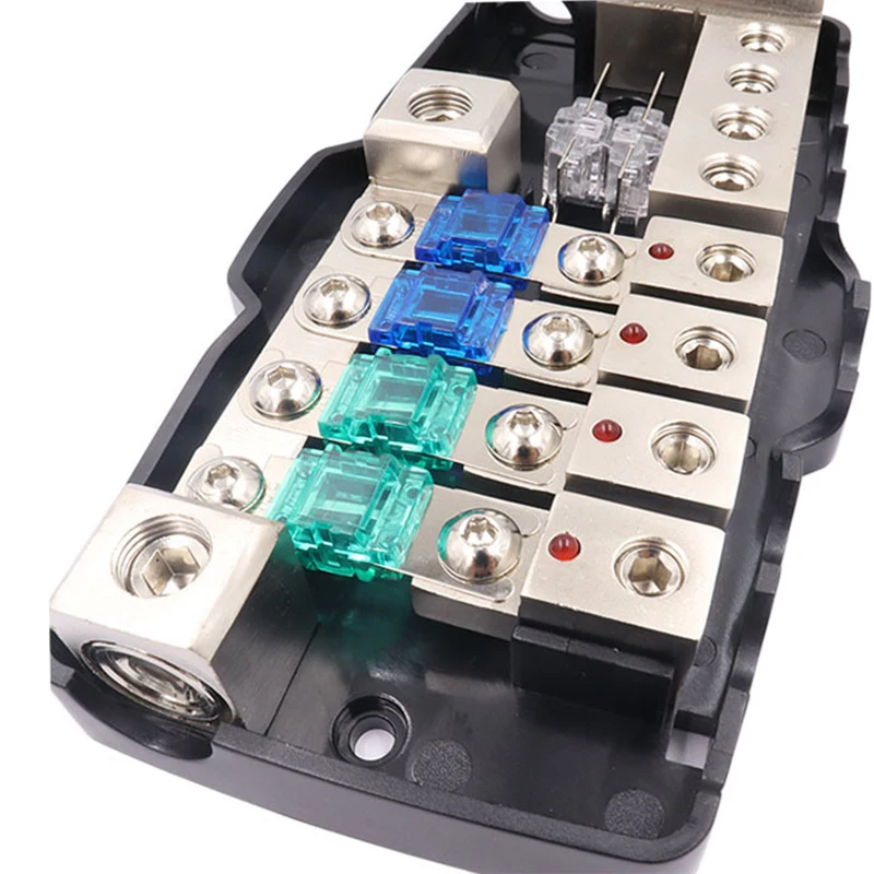 Zinc Alloy Nickel plated Fuse Holder Fuse Box Car Boat RV Power Splitting