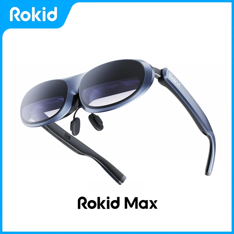 Rokid Max AR Smart Glasses - 3D Virtual Reality Headset with 50° FOV, Large Screen Display for Gaming, Movies, PS5, Xbox, Phone Projection