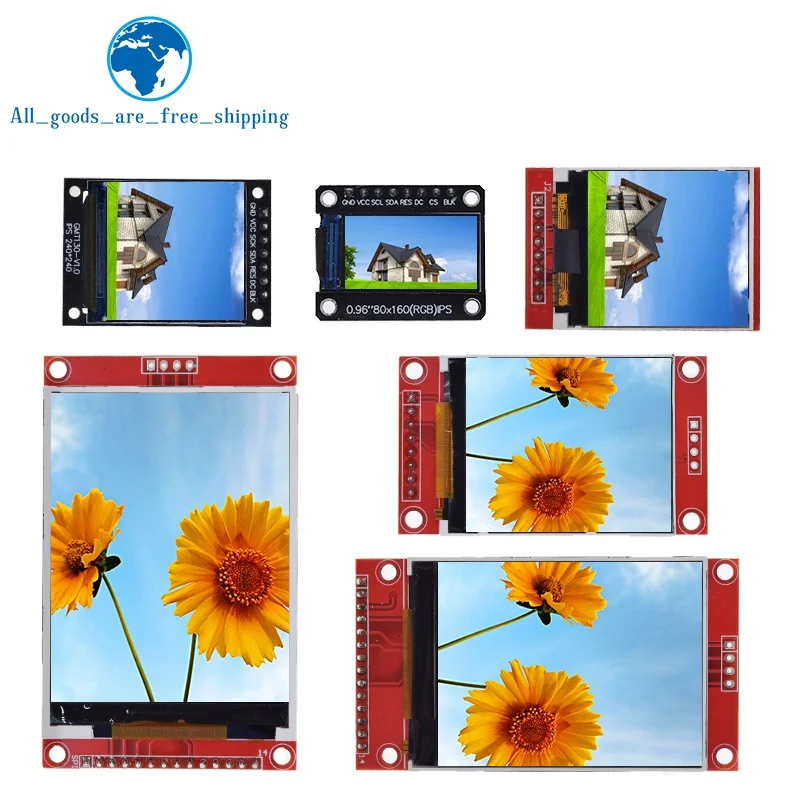 Display Module TZT TFT Display 0.96/1.3/1.44/1.8/2.4/2.8/3.5 Inch TFT Full Color Screen LCD Module ILI9341 Driver Interface SPI for Arduino display module