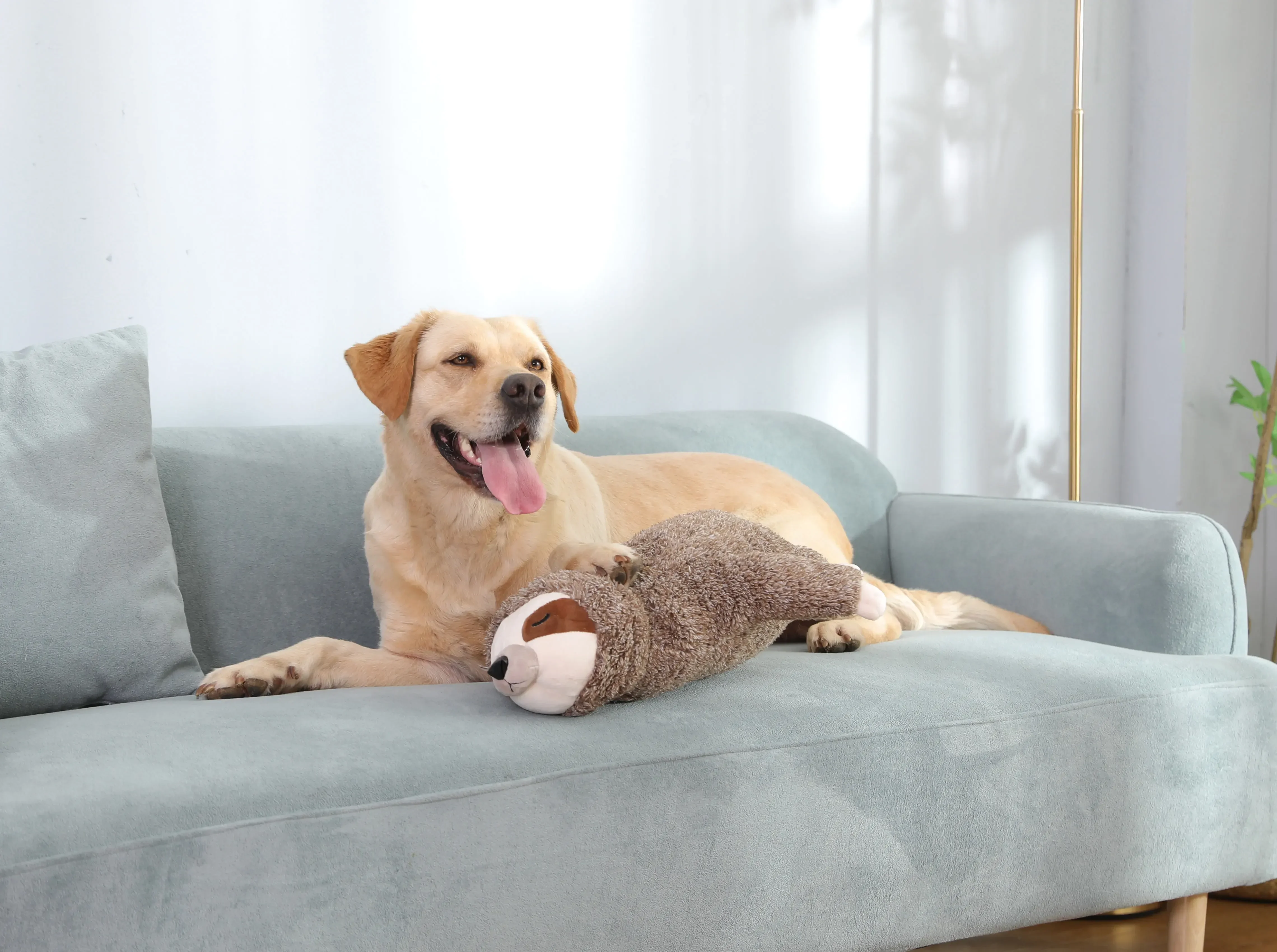 Dog Christmas Gift Forest Sloth Puppy Heartbeat Toy for Stress Relief and Soothing, Sleep Aid Crate Training Puppy Toys 5