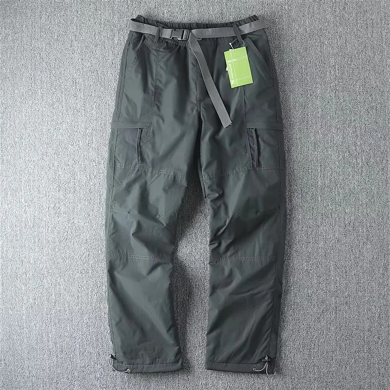 Men's Outdoor Hiking Pants Windproof Waterproof Fleece-Lined Thickened Softshell Cold-Resistant Autumn Winter Warm Outdoor Gear