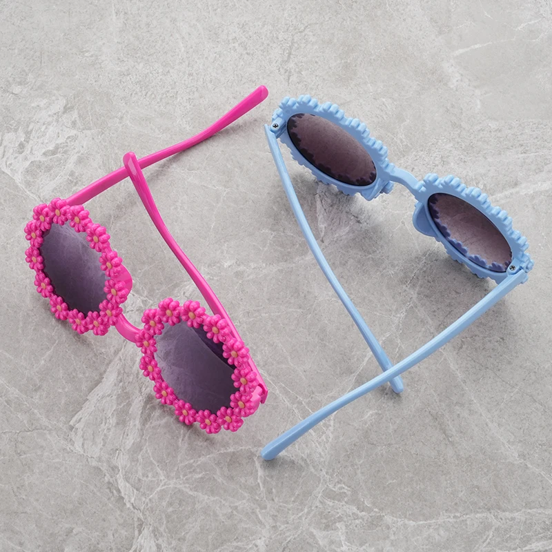 New Children's Daisy Series, Cute Little Flower Sunglasses, Round Frame, Petal Glasses 4