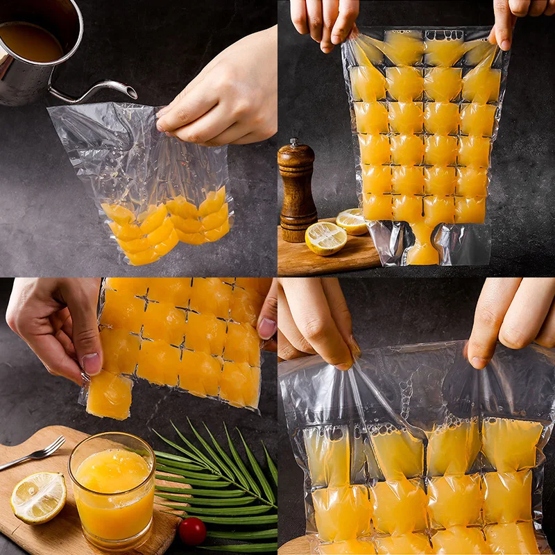 10pcs/pack Disposable Ice-making Bags Ice Cube Tray Mold Eco