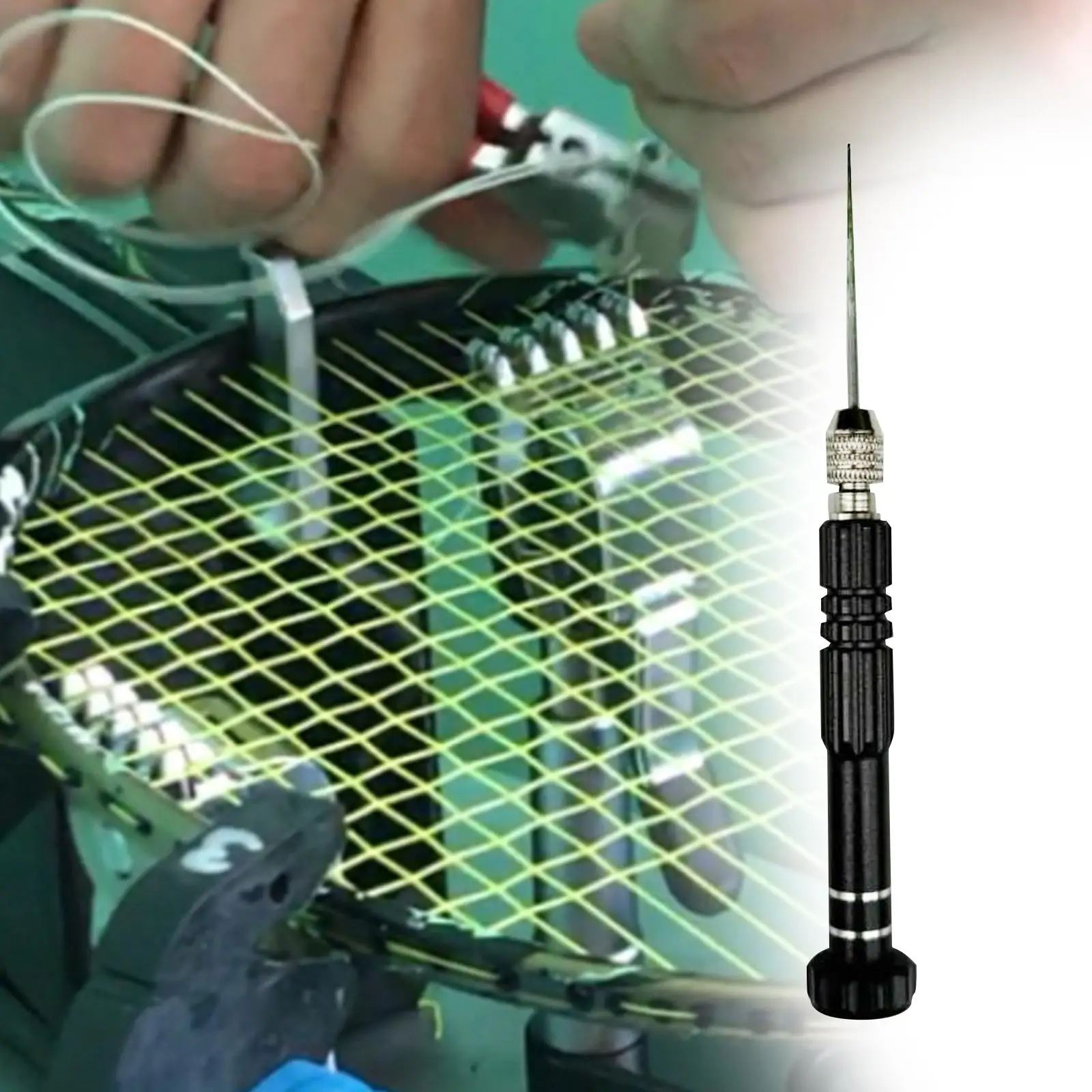 

Eyelets Nail Cone Stringing Machine Multipurpose Repairing Accessory Hand Stitcher Professional Racquet Stringing Straight Awl