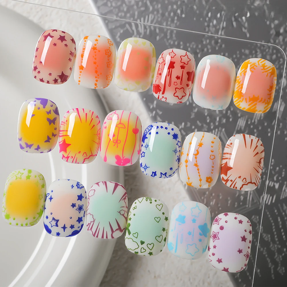 별 모양 패턴 태슬 프린트 네일 플레이트 반짝이는 별 네일 아트 스탬핑 플레이트 매니큐어 DIY 페인팅 도구
