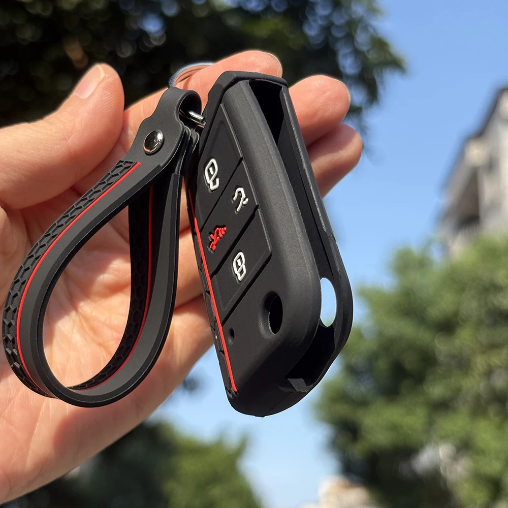 Premium Silicone Key Fob Cover - 4-Button Design