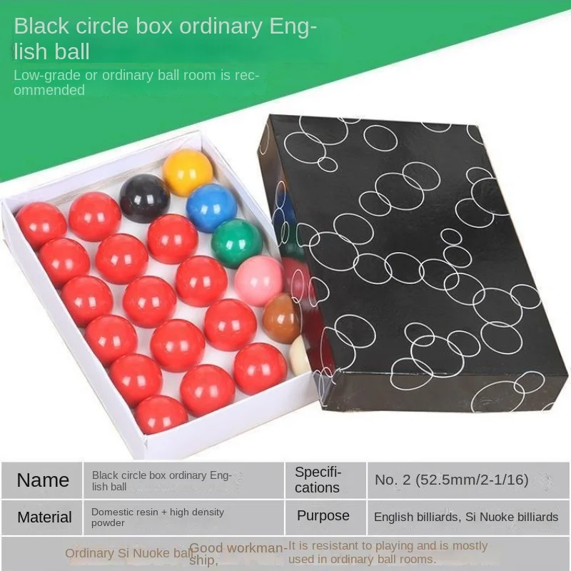 High Quality 8A Grade 52.5mm Crystal Snooker Ball Set with 22 Pieces/box