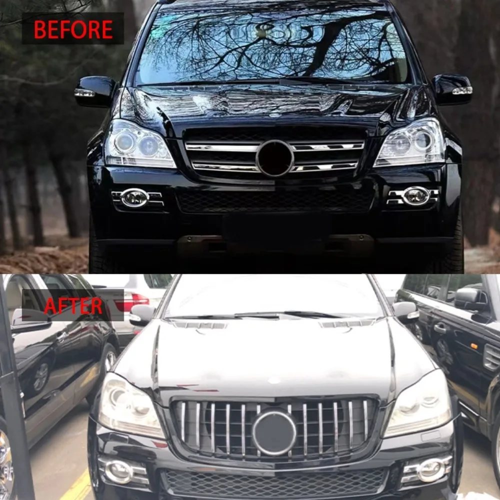 메르세데스 벤츠 GL 클래스 X164 GL350 GL450 GL500 GL550 2007 2008 2009 프론트 그릴 업그레이드 다이아몬드 스타일 액세서리