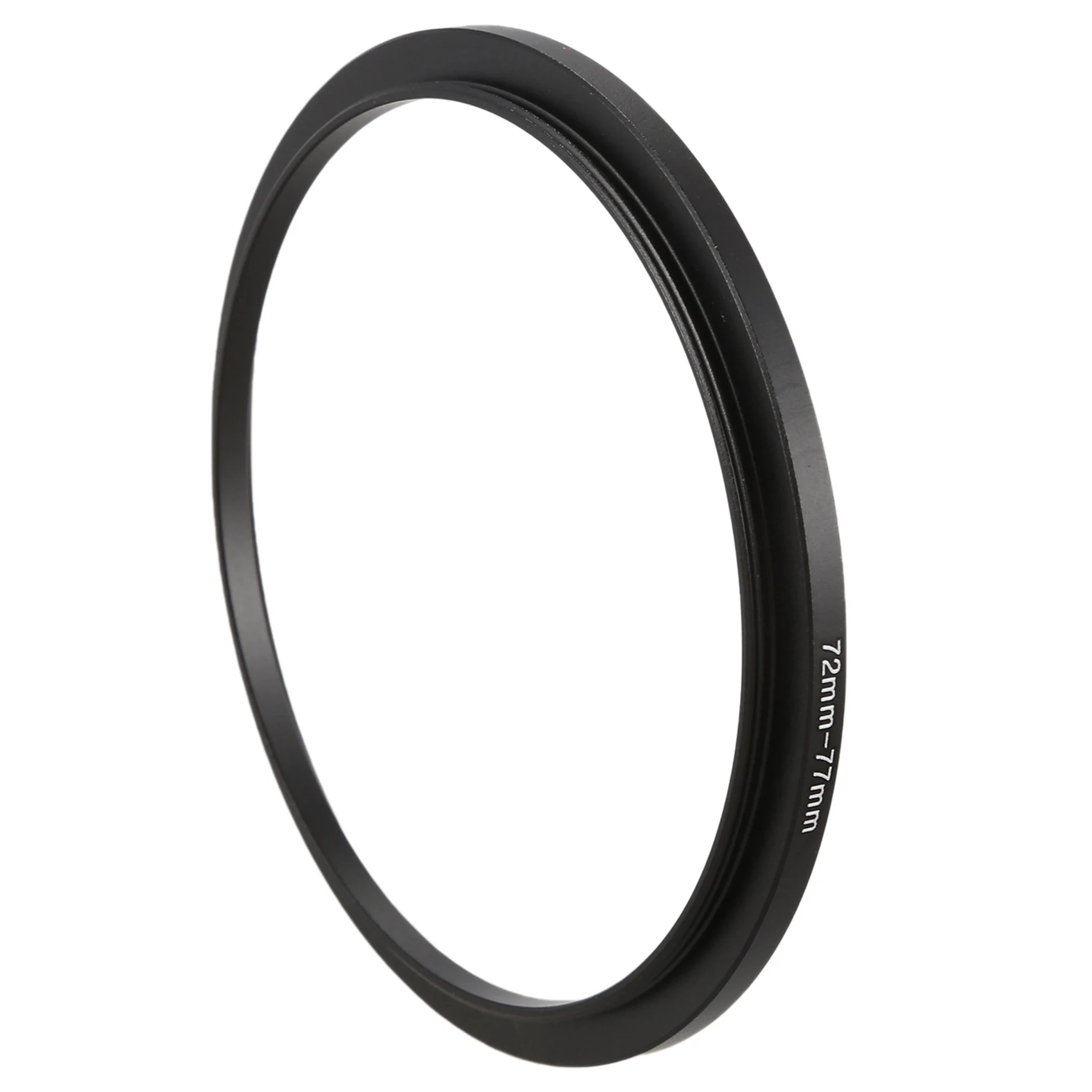 2Pcs 72mm-77mm Camera Lens Step Up Filter Black Metal Adapter Ring