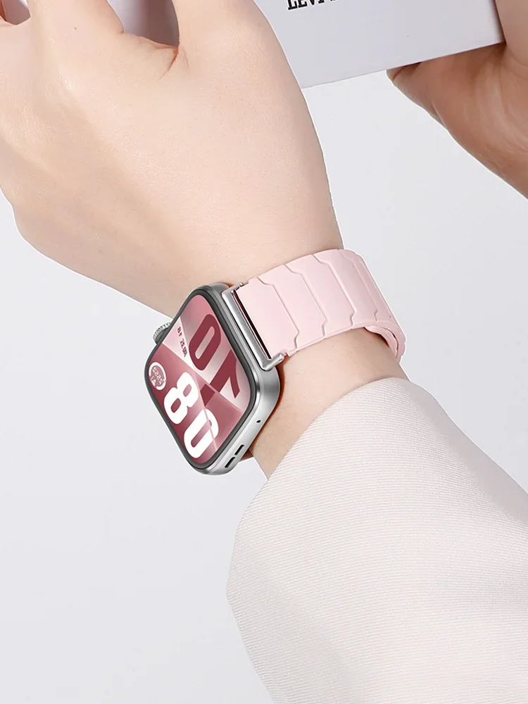 أشرطة سيليكون مغناطيسية لساعة Huawei Watch Fit 4/F...