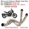 Slip On For CFMOTO CLX-700 CLX700 Sport 2020 - 2023 Motorcycle Exhaust Titanium Alloy Front Link Pipe Escape Moto Modify Muffler