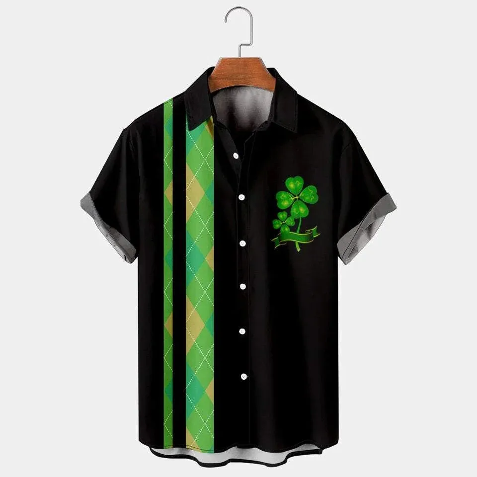 

Simple Clover Print Men's Large Shirt shirt R10