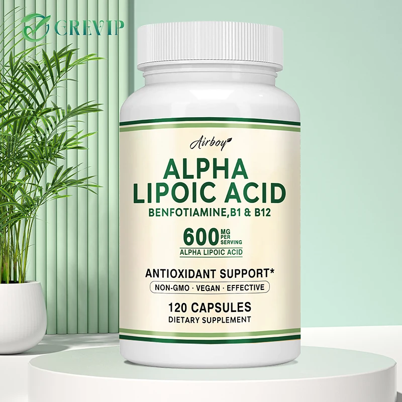 Alpha Lipoic Acid Supplement Alpha Lipoic Acid Capsules-Promotes Nervous System Health Blood Circulation Cardiovascular Support Brain Health