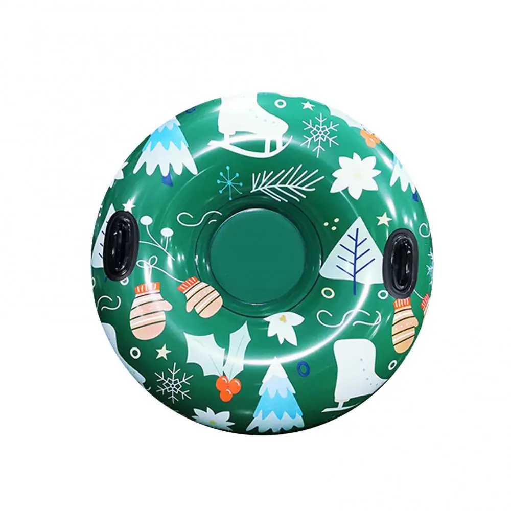 Heavy Duty Christmas Style Thickening Cold-resistant Inflatable Snow Sled Tube