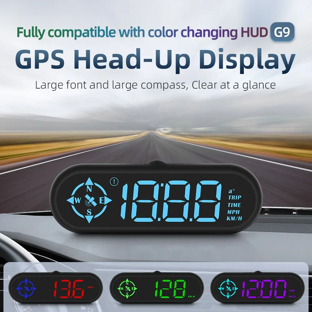 Fully Compatible with Color Changing HUD G9 GPS Head-Up Display