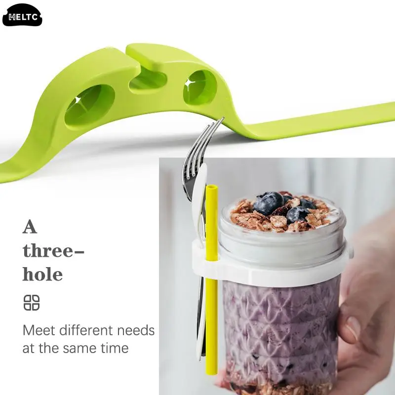 

Jar Spoon Holder Attachment Silicone Spoon & Straw Holder Adjustable Soft Elastic Reusable Sturdy Silicone Spoon Holder For Jar