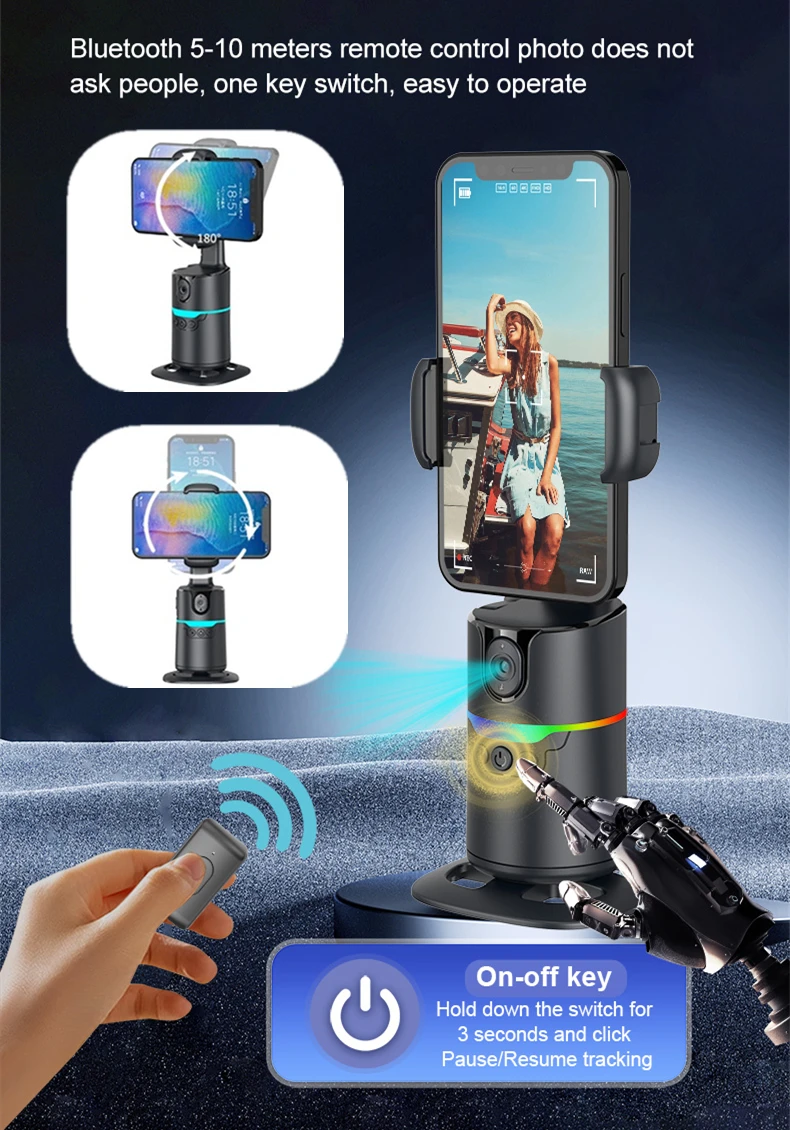 Auto Face Tracking Smart Shooting 360°Rotation Phone Holder