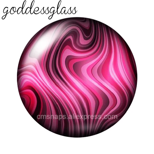 New Colorful water Wavy Patterns 10pcs 12mm/18mm/20mm/25mm Round photo glass cabochon demo flat back Making findings