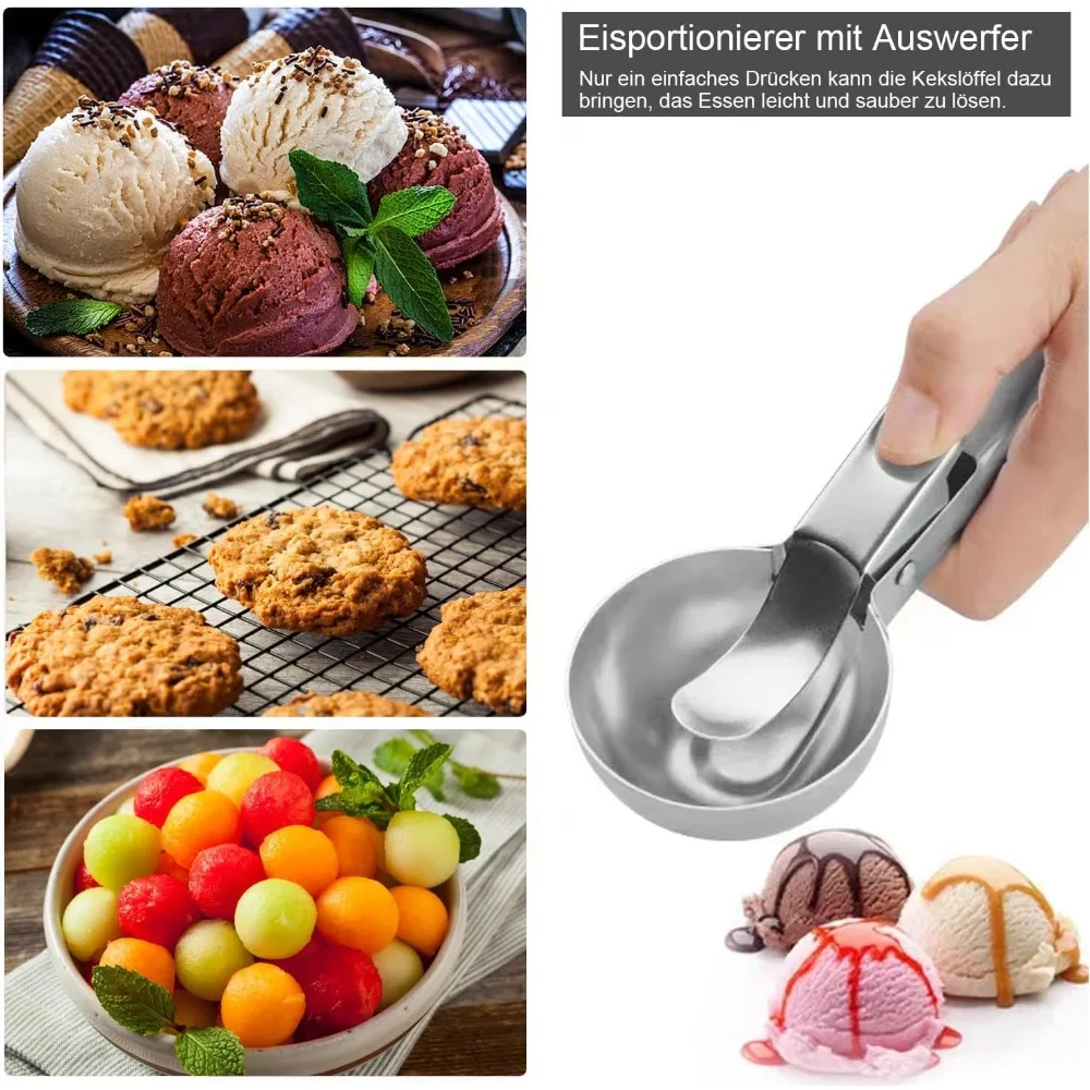 Ice Cream Scoops Multifunctional Stainless Steel Dual-Purpose Scoop Fruit Watermelon Spoon Ball Scoop Ice Cream Tools
